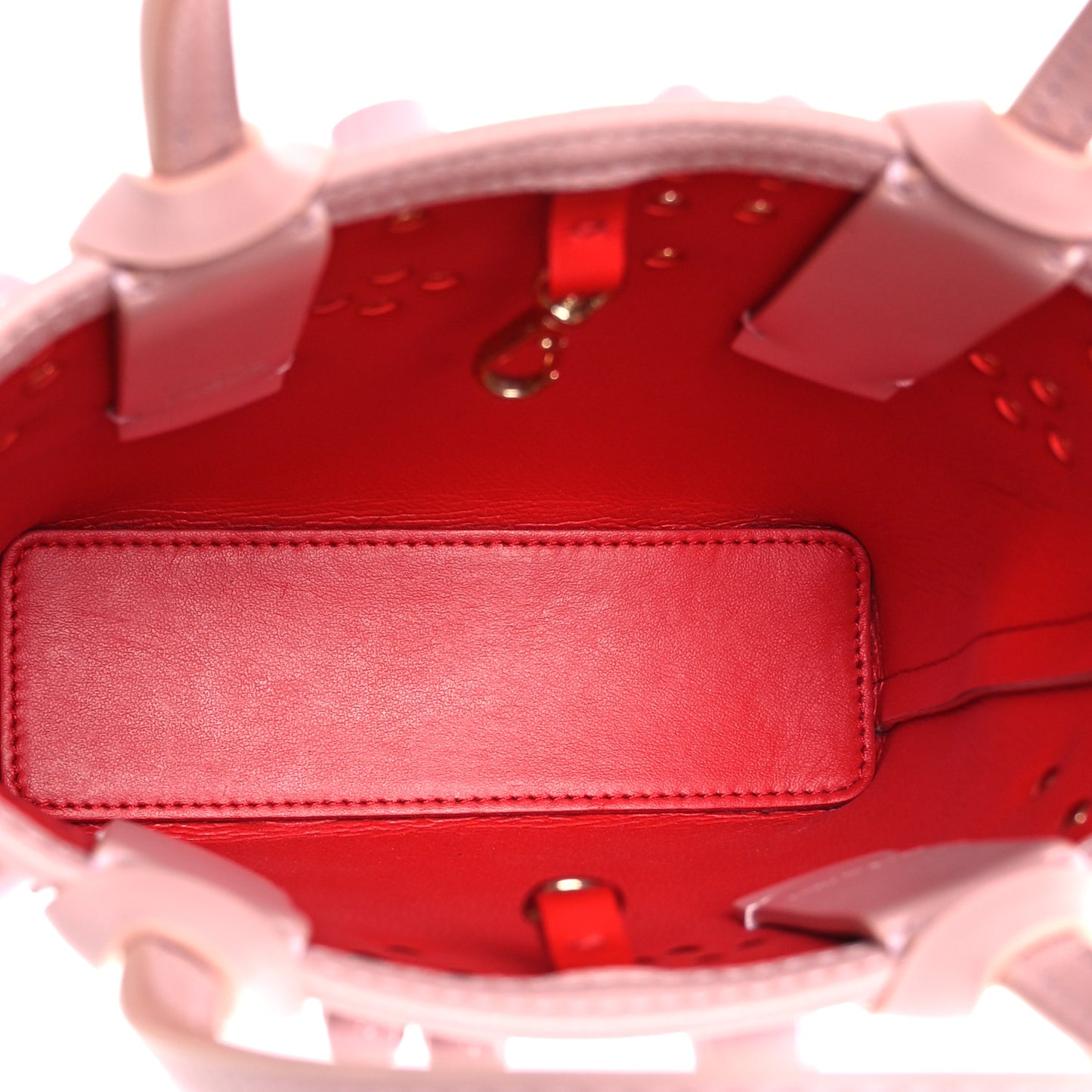 Calfskin Empire Spike Studded Mini North South Cabata Tote Rosy