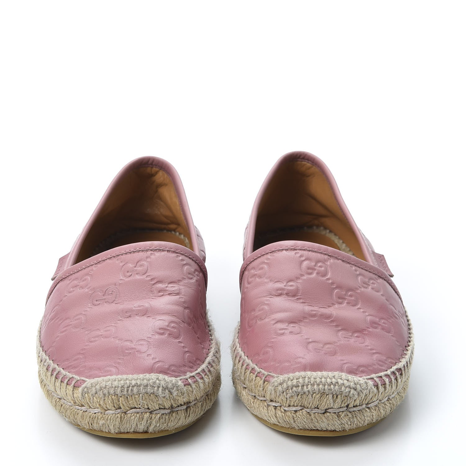 Gucci Guccissima Signature Espadrilles 37.5 Rose Baby Candy 2 of 13