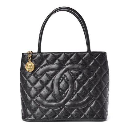Chanel Caviar Quilted Medallion Tote Black 1 of 10