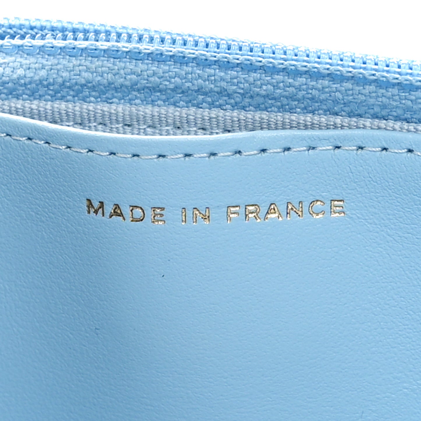 Lambskin Quilted Chanel 19 Wallet On Chain WOC Light Blue