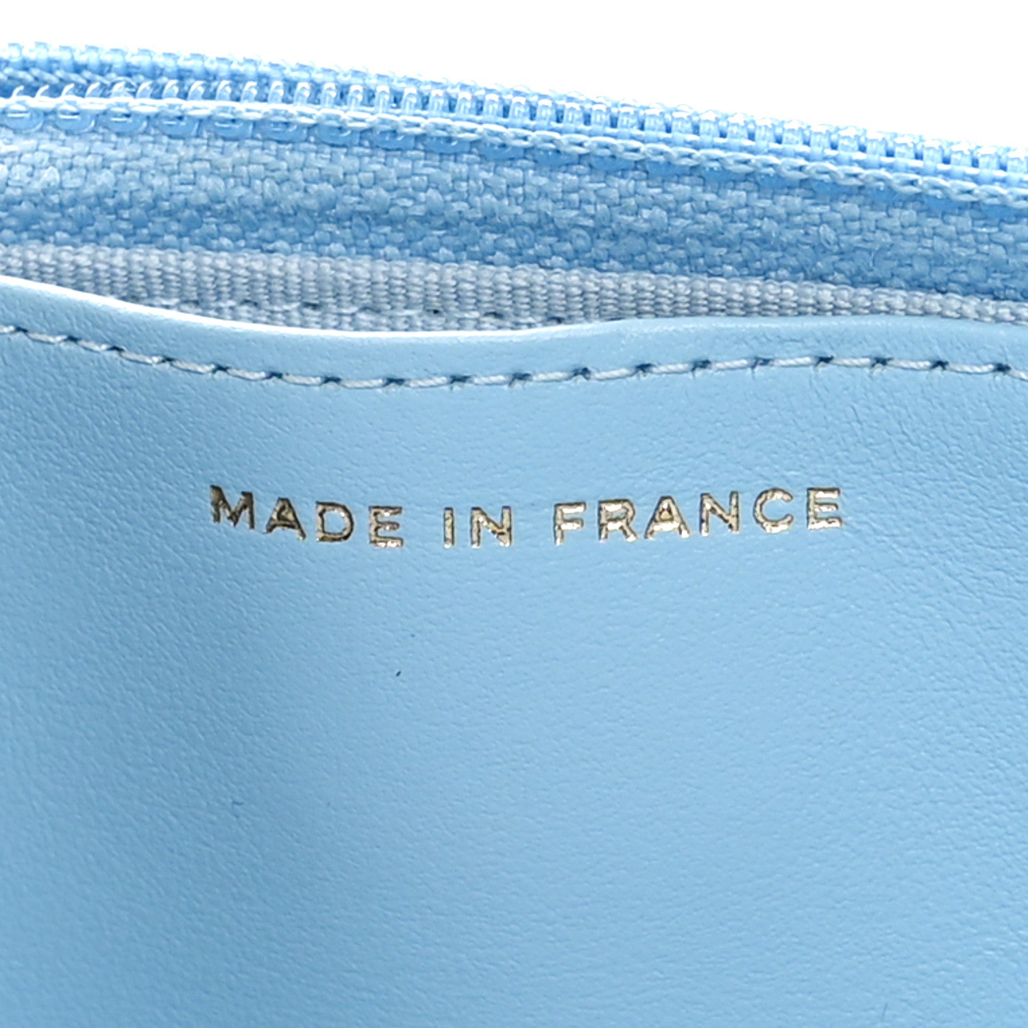 Chanel Lambskin Quilted Chanel 19 Wallet On Chain WOC Light Blue 8 of 11