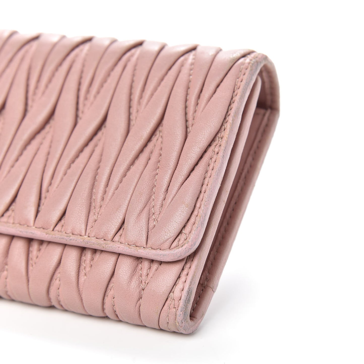 Nappa Matelasse Flap Wallet Orchidea