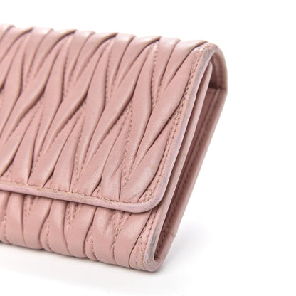 Miu Miu Nappa Matelasse Flap Wallet Orchidea 9 of 11