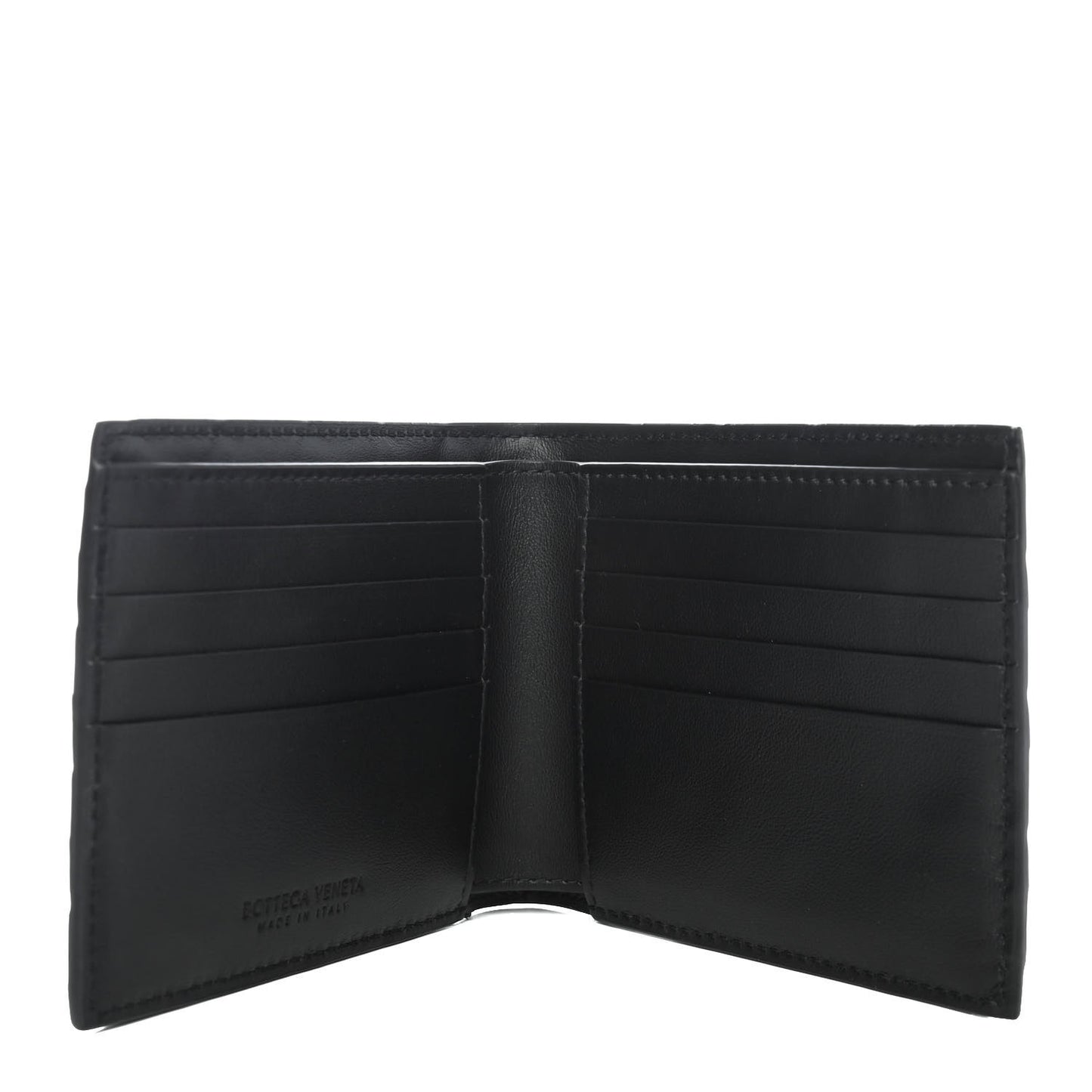 Nappa Maxi Intrecciato Bi-Fold Wallet Black