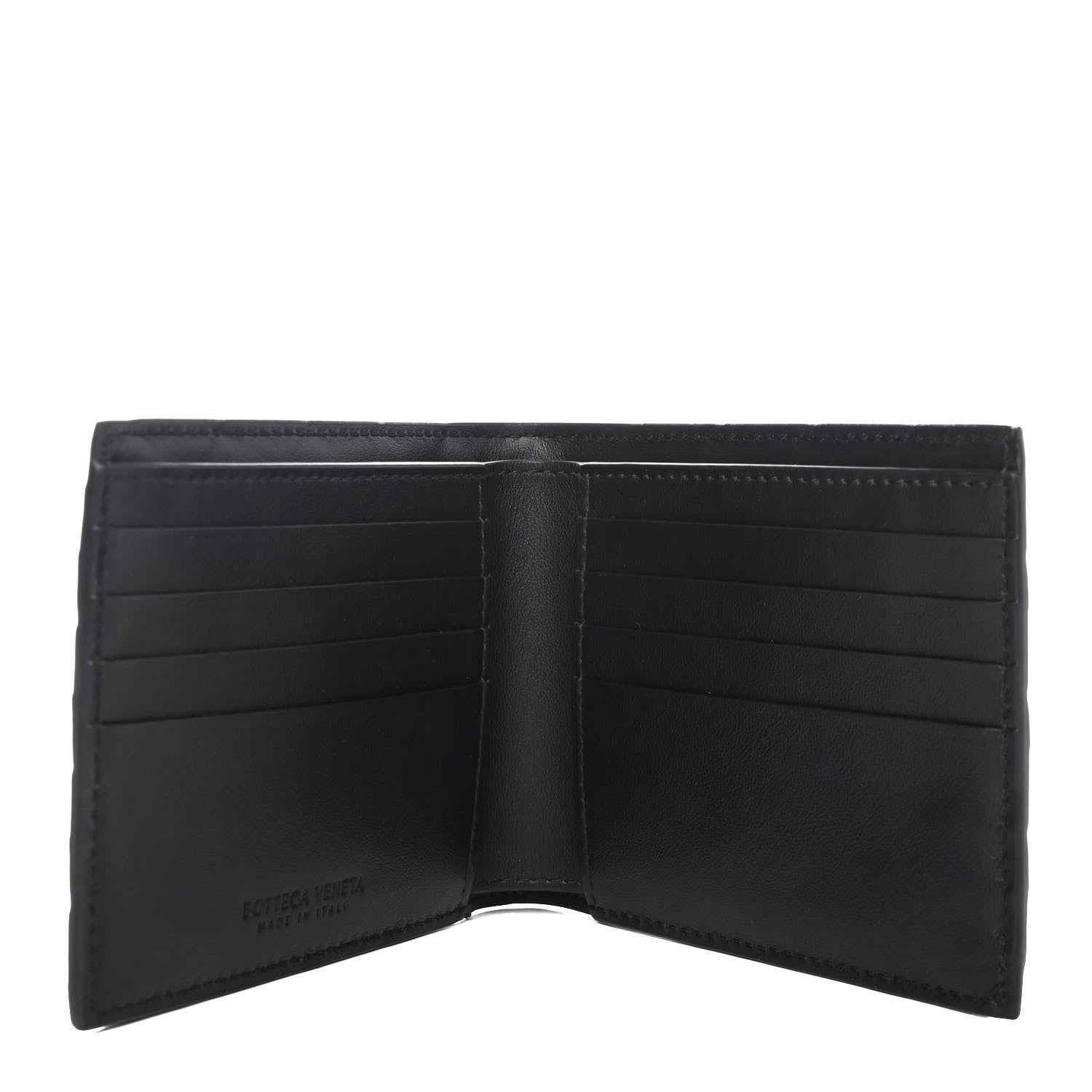 Bottega Veneta Nappa Maxi Intrecciato Bi-Fold Wallet Black 4 of 4