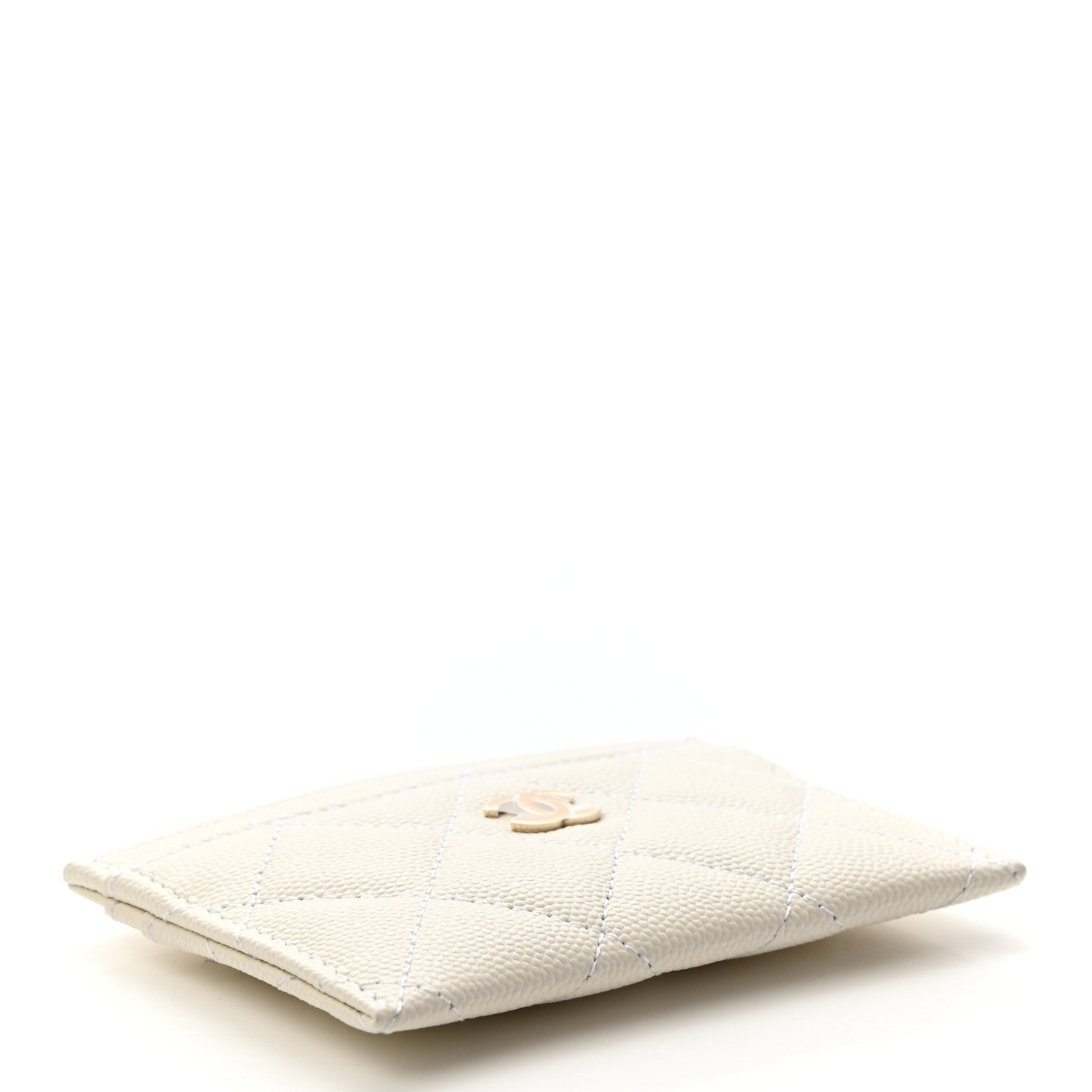 Chanel Caviar Quilted Card Holder White 4 of 8