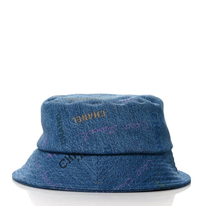 Chanel Denim Mood Cloche Bucket Hat L Blue 4 of 7