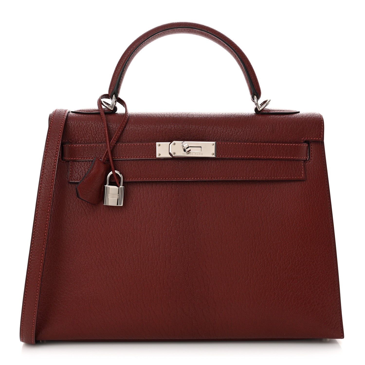 Hermes Chevre De Coromandel Kelly Sellier 32 Rouge H 1 of 12