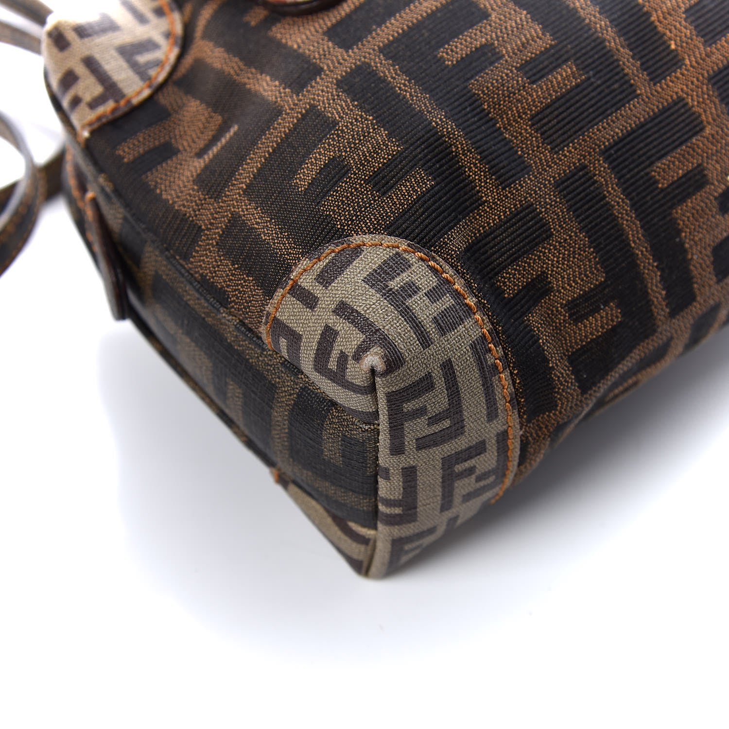 Fendi Zucca Zucchino Mixed Media Boston Tobacco 13 of 13