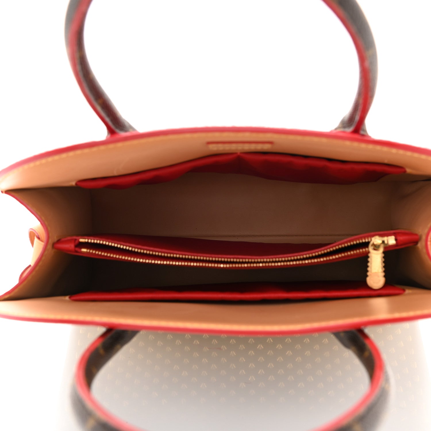 Louis Vuitton Monogram Calf Hair Spikes Iconoclasts Christian Louboutin Tote Red 5 of 15