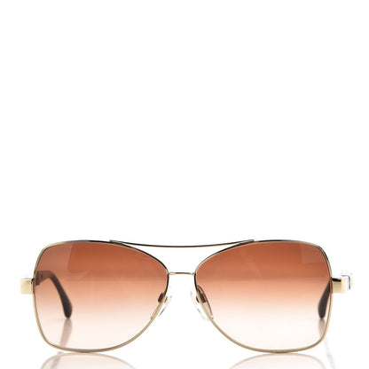 Chanel Pilot Quiltied Sunglasses 4196-Q Gold 2 of 9