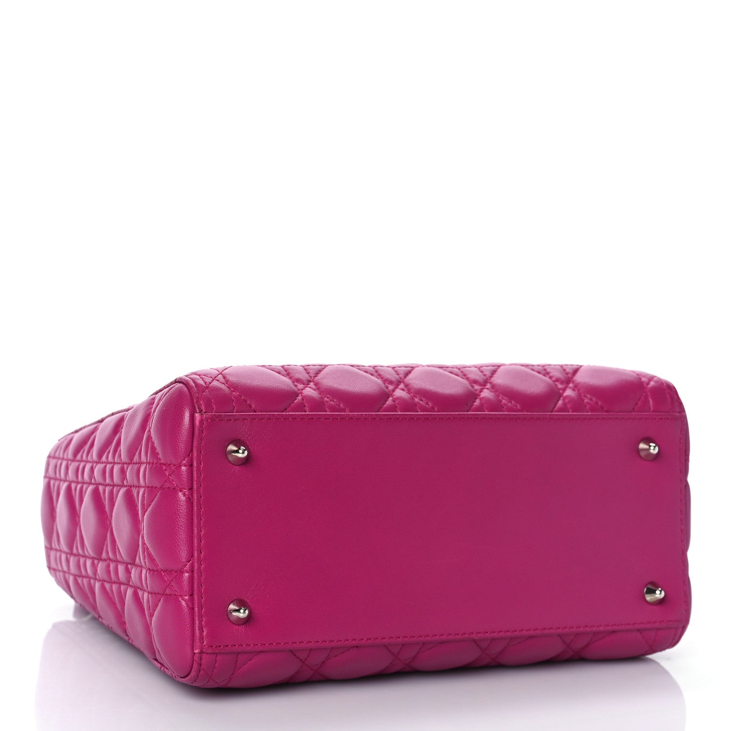 Christian Dior Lambskin Cannage Medium Lady Dior Fuchsia 4 of 10