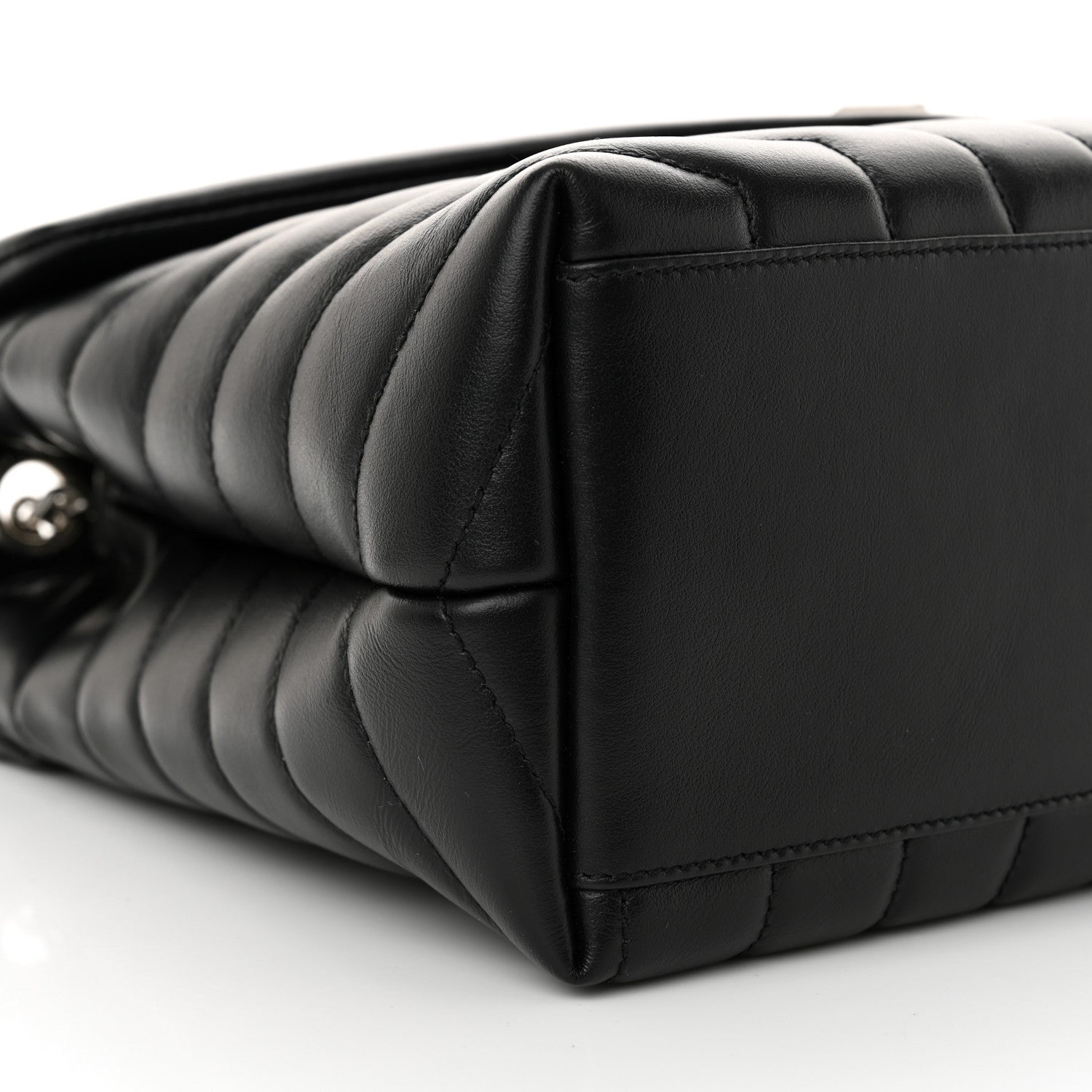 Saint Laurent Calfskin Y Quilted Monogram Medium Loulou Chain Satchel Black 9 of 10