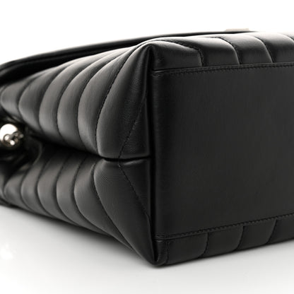 Saint Laurent Calfskin Y Quilted Monogram Medium Loulou Chain Satchel Black 9 of 10