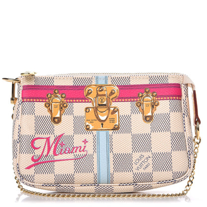 Louis Vuitton Damier Azur Summer Trunks Miami Mini Pochette Accessories 1 of 8