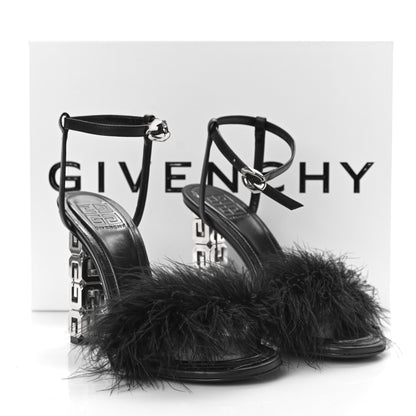 Givenchy Smooth Nappa Feather G Cube 105mm Sandals 41 Black 9 of 9