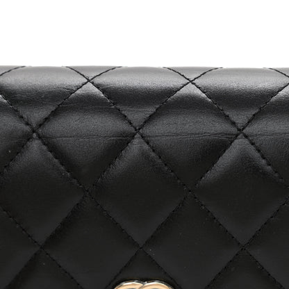 Chanel Calfskin Quilted Mini Maxi Pearls Wallet On Chain WOC Black 11 of 11