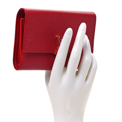Louis Vuitton Taurillon Capucines Compact Wallet Rubis 2 of 8