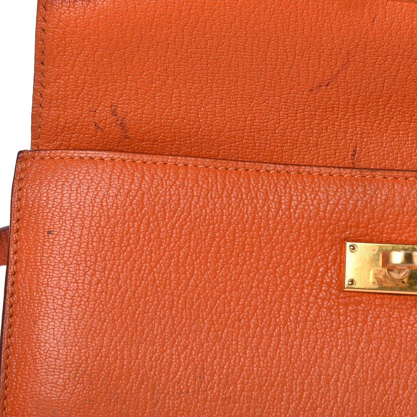 Chevre Mysore Kelly Longue Wallet Orange