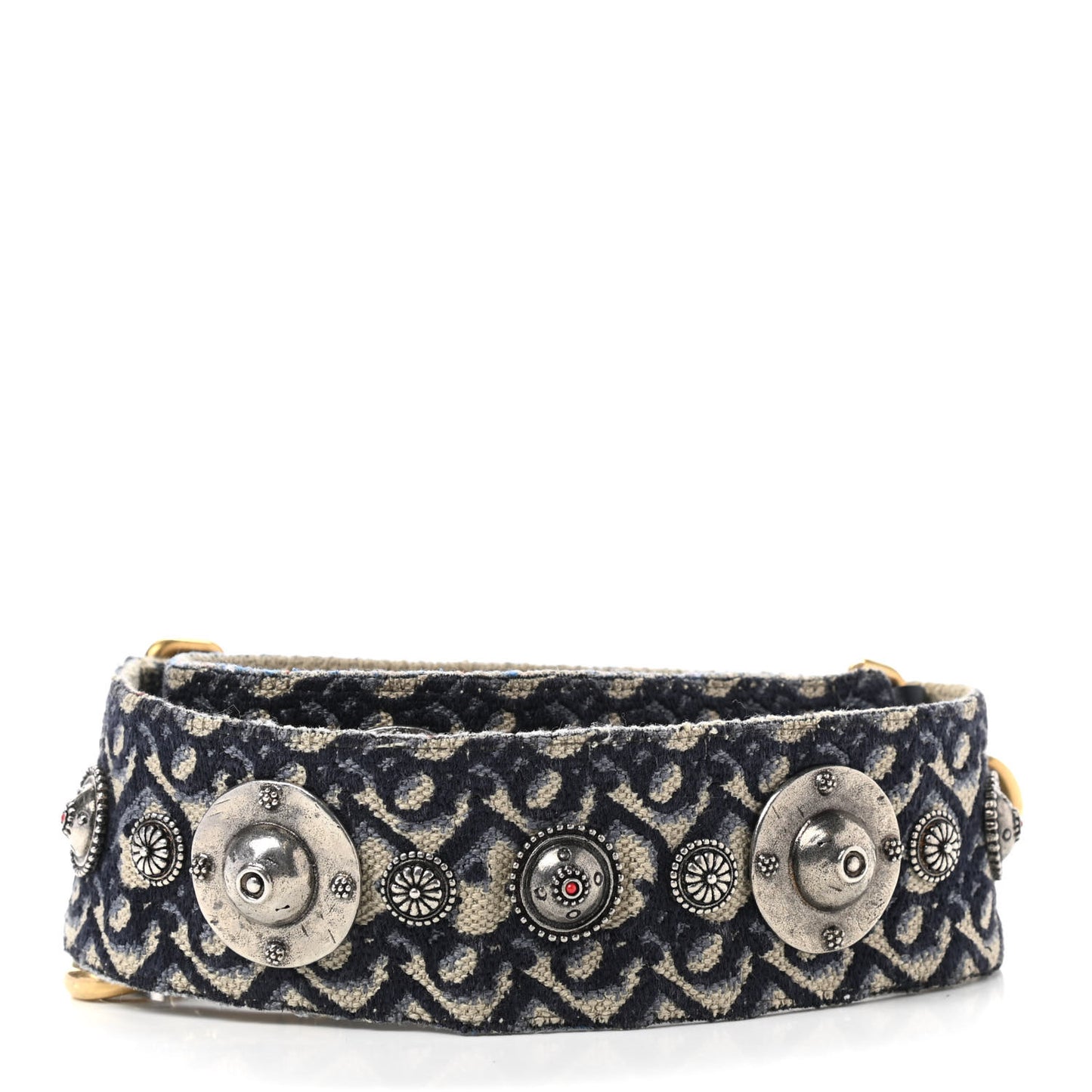 Oblique Studded Shoulder Strap Blue