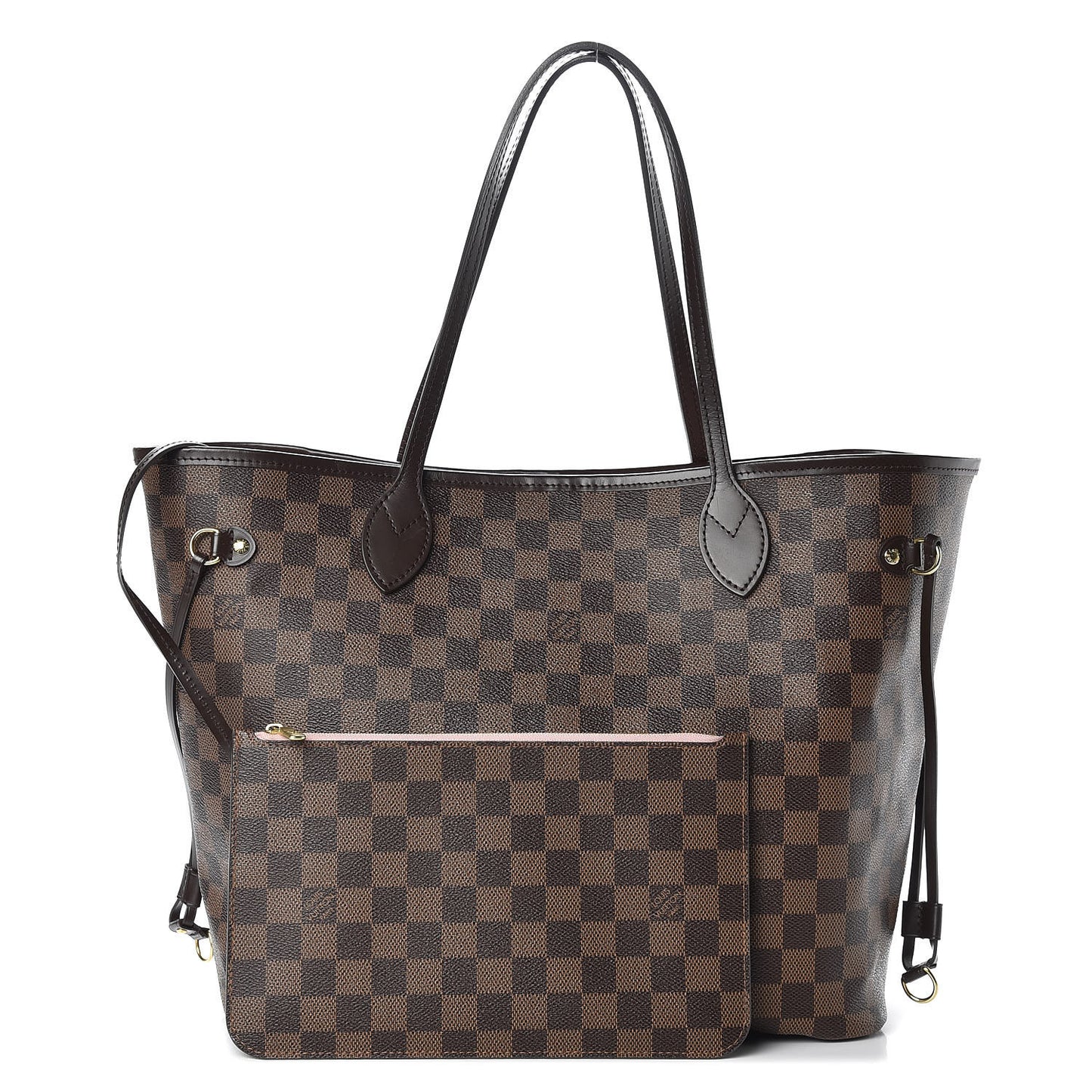 Damier Ebene Neo Neverfull MM Rose Ballerine