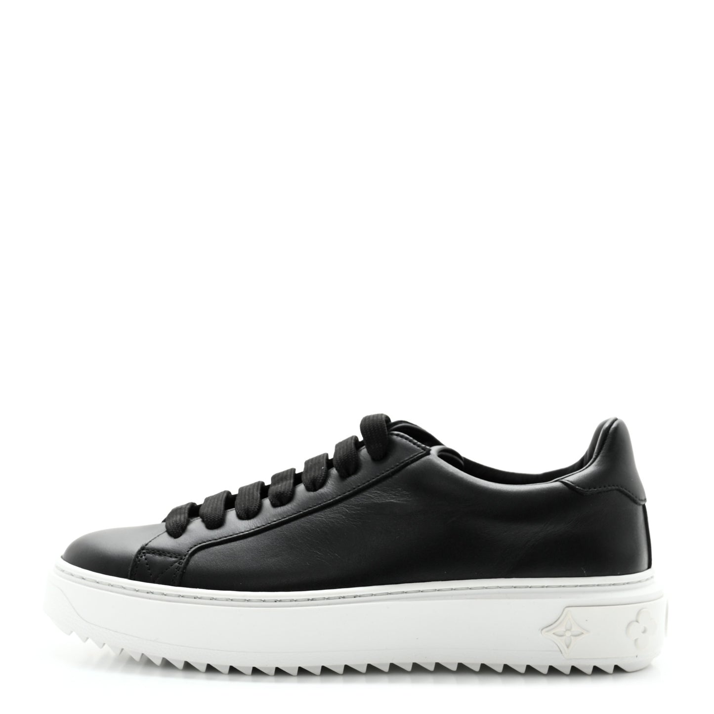 Calfskin Time Out Sneakers 37.5 Black