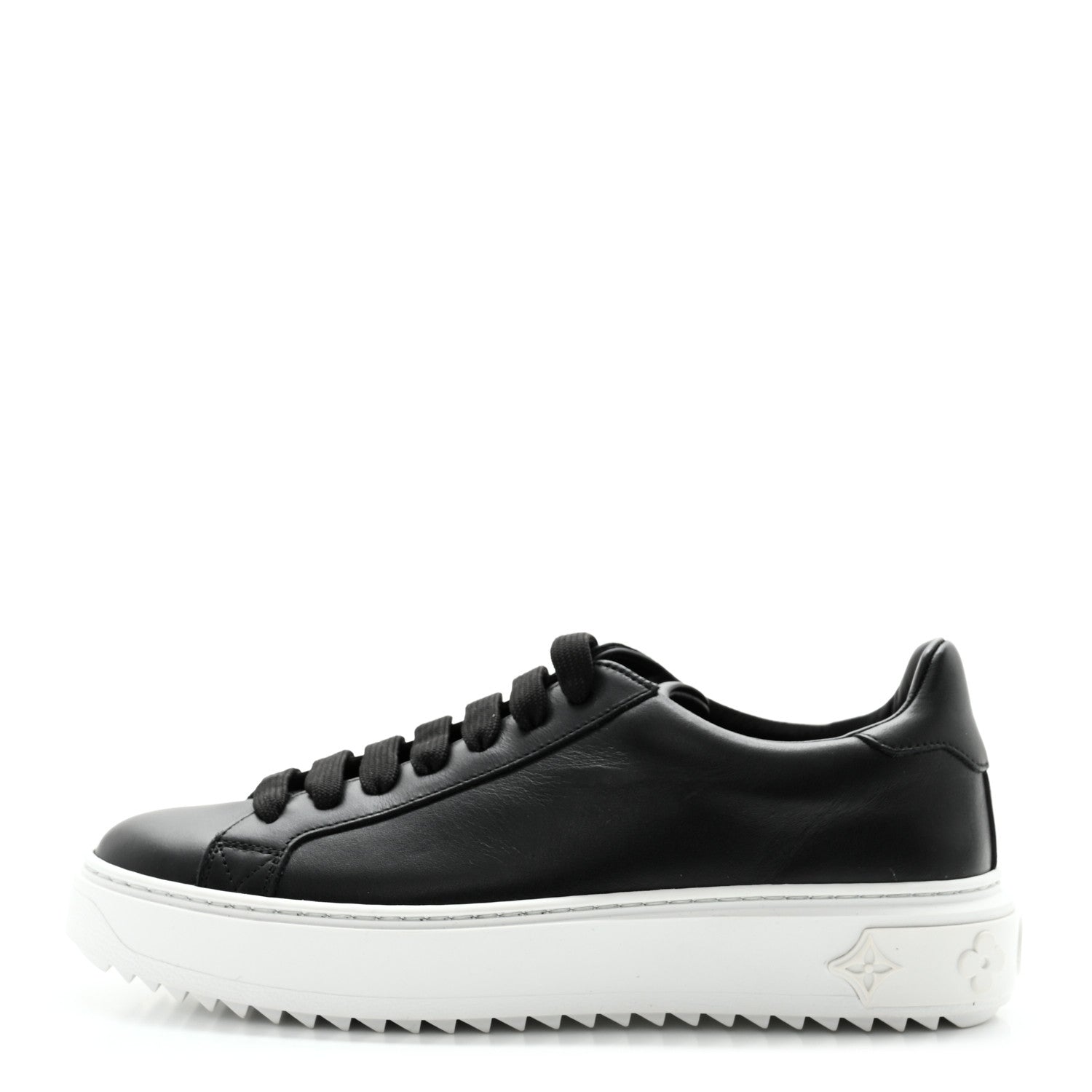 Louis Vuitton Calfskin Time Out Sneakers 37.5 Black 1 of 8