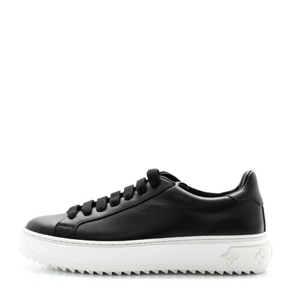 Louis Vuitton Calfskin Time Out Sneakers 37.5 Black 1 of 8