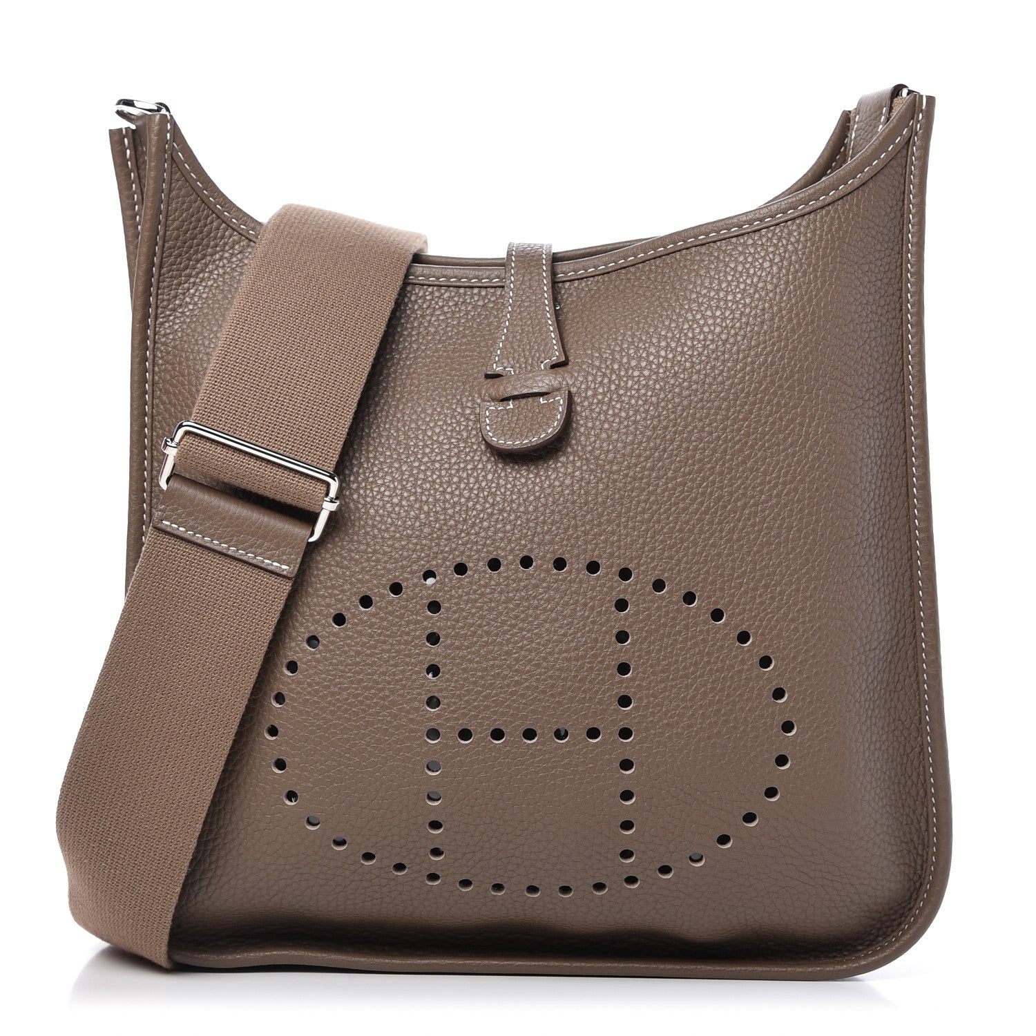 Hermes Taurillon Clemence Evelyne III PM Etoupe 1 of 9
