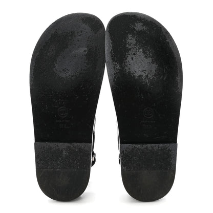 Chanel Lambskin Velcro Dad Sandals 38.5 Black 6 of 10