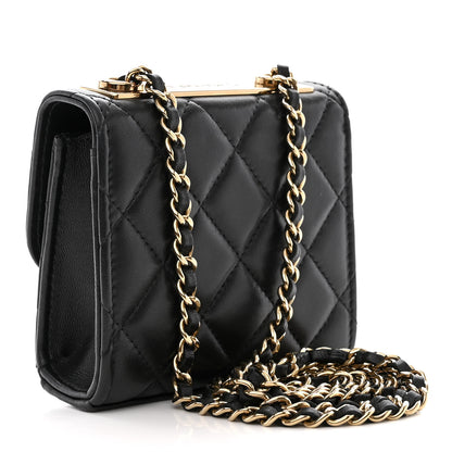 Chanel Lambskin Quilted Mini Trendy CC Chain Wallet Black 3 of 11