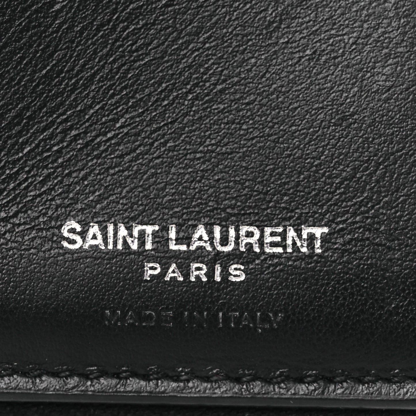 Calfskin Crocodile Embossed Monogram Compact Wallet Black