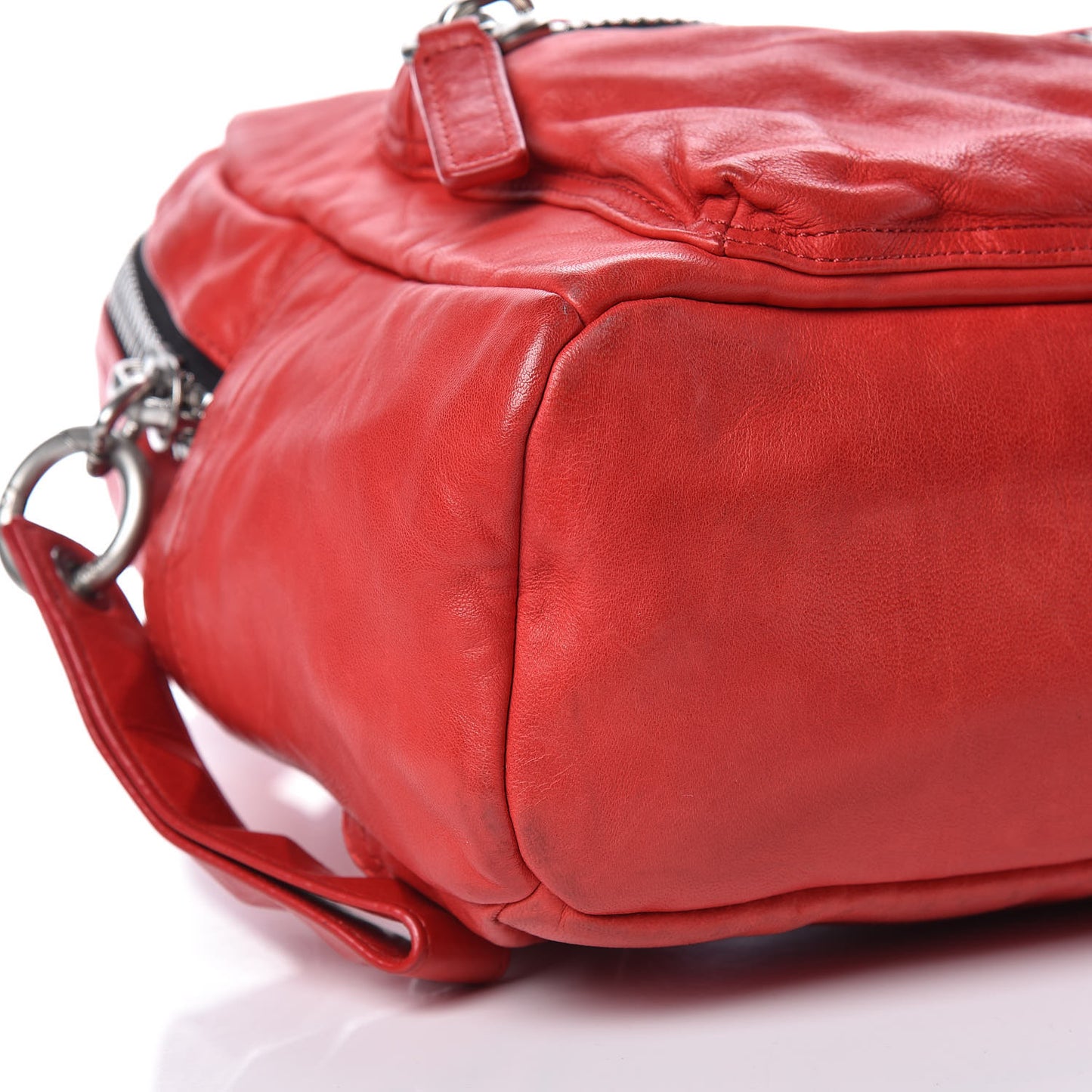 Lambskin Tumbler Backpack Red
