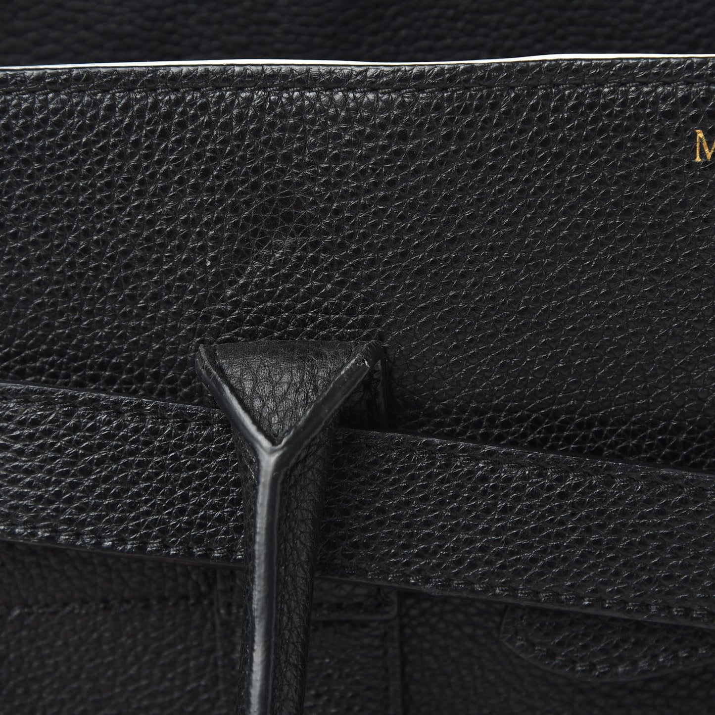 Grain Vegetable Tanned Calfskin Zipped Bayswater Black