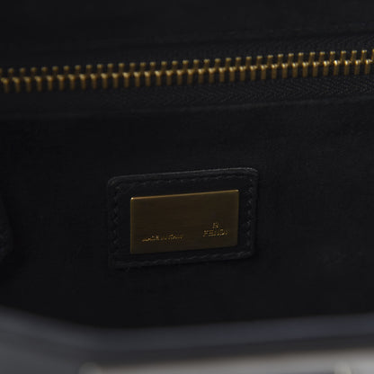 Fendi Vitello Suede Medium Peekaboo Iconic Satchel Black 9 of 11