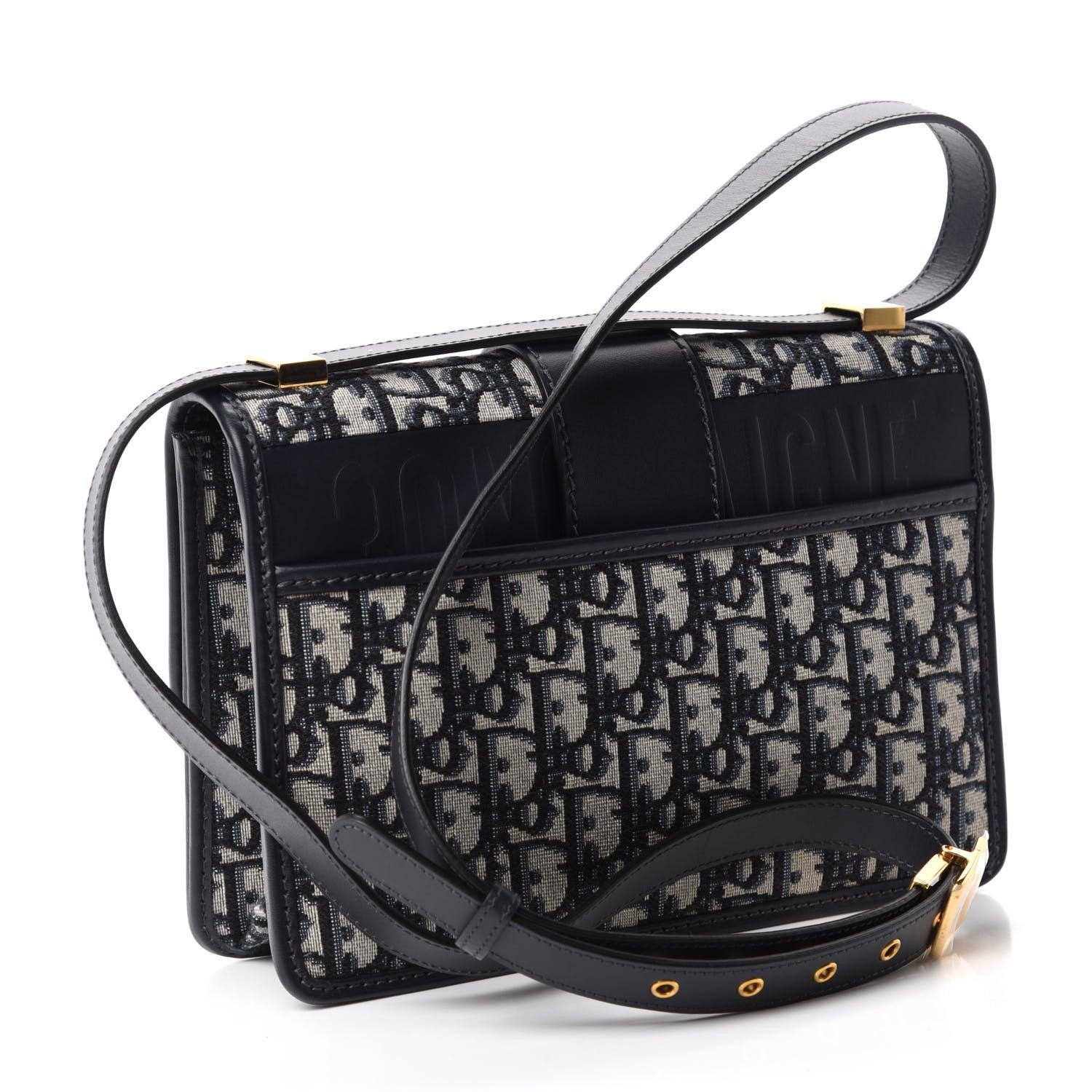 Christian Dior Oblique 30 Montaigne Flap Bag Blue 3 of 11