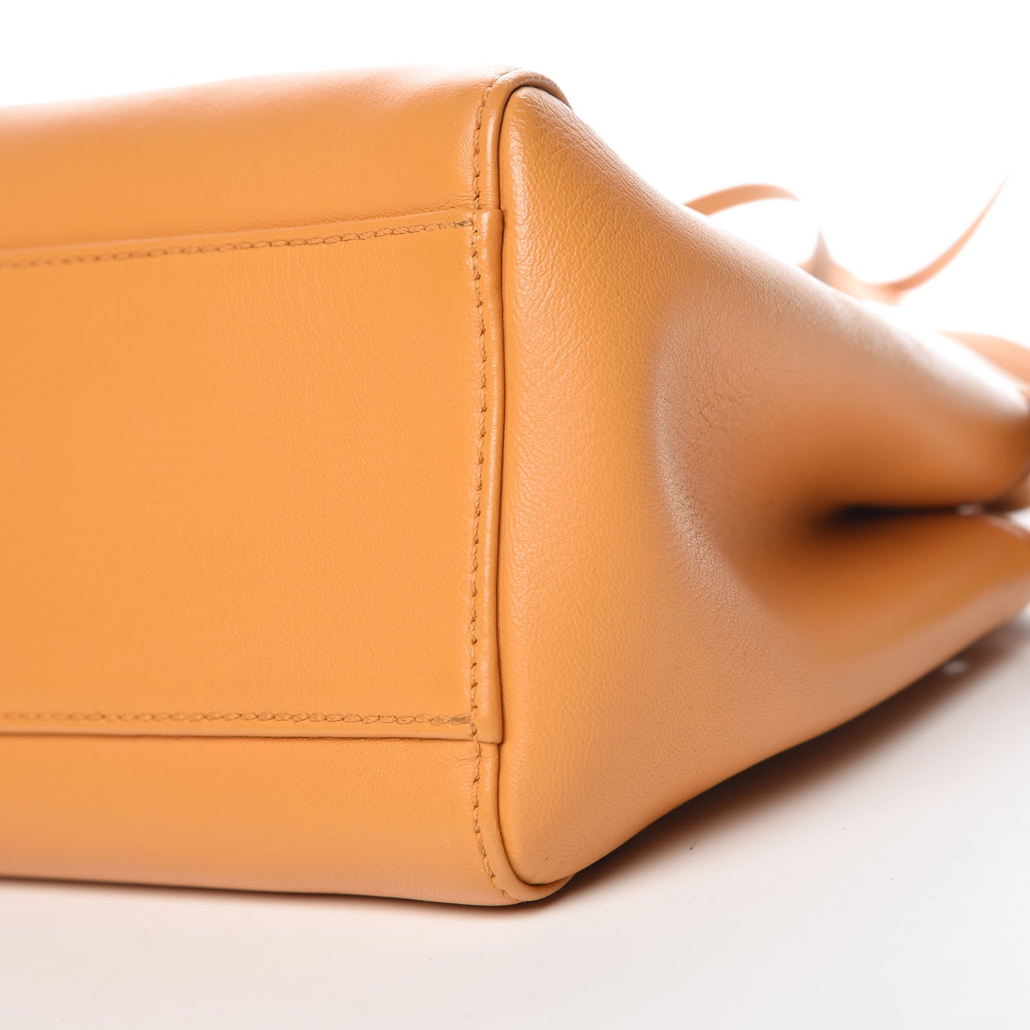 Fendi Nappa Mini Peekaboo Iconic Satchel Giallo Syrup 10 of 10