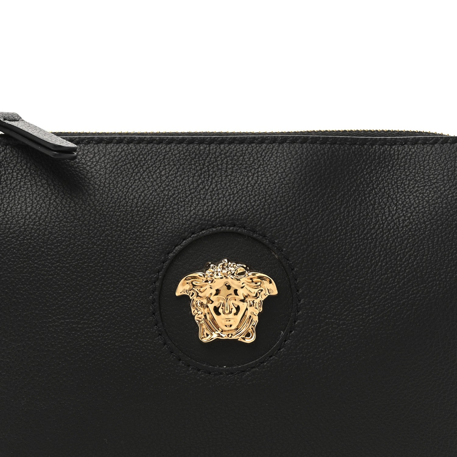 Versace Grained Calfskin Medusa Shoulder Bag Black 7 of 9
