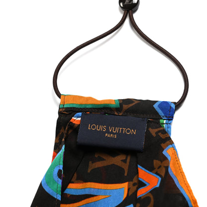 Louis Vuitton X NBA Cotton Silk Letters Mask Cover and Bandana Set Brown 6 of 7