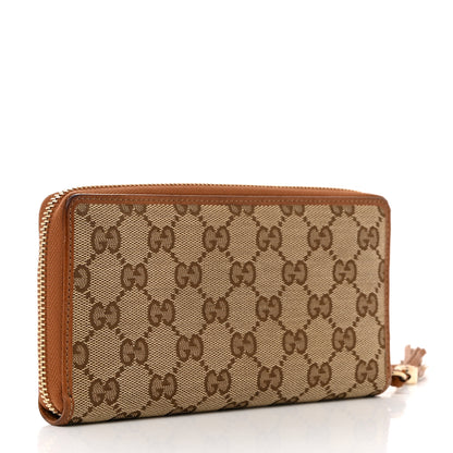 Gucci GG Monogram GG Zip Around Wallet Beige Ebony Tabacco 3 of 7