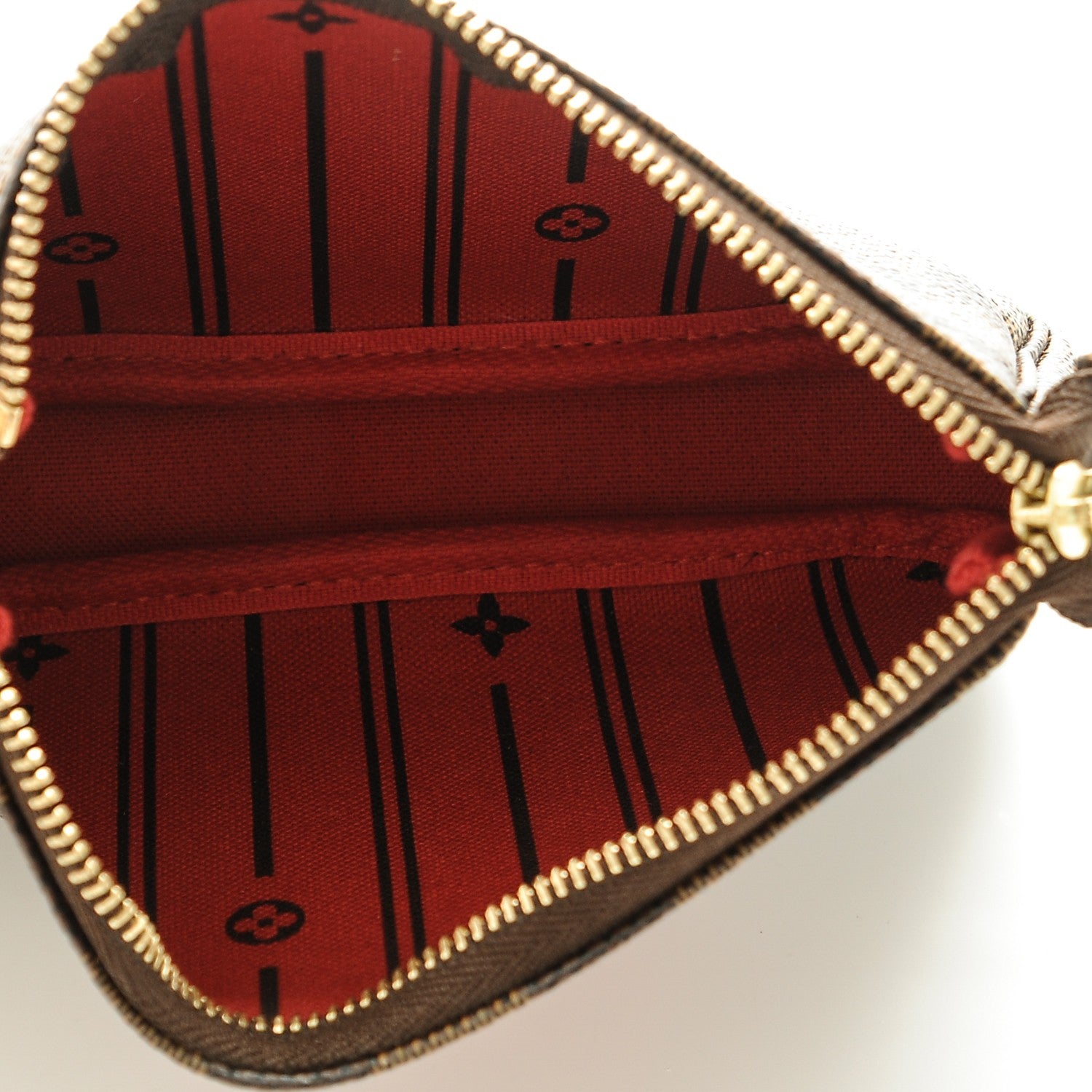 Louis Vuitton Damier Ebene Complice Trunks and Bags Mini Pochette Accessories Red 6 of 6
