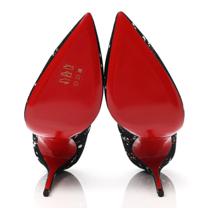 Christian Louboutin Toile Splash So Kate 120 Pumps 37 Black 5 of 8
