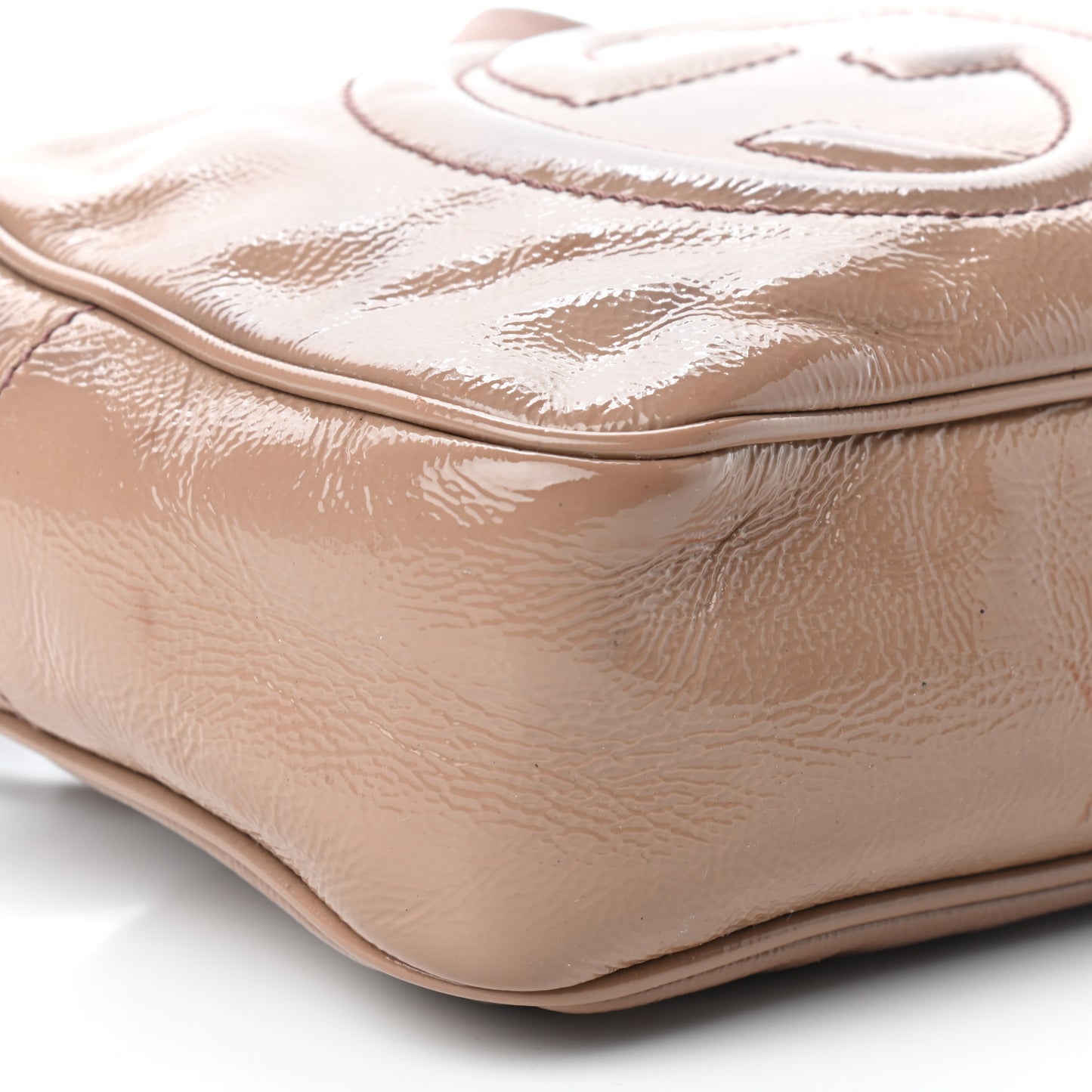 Vernice Naplack Small Soho Disco Bag Dark Cipria