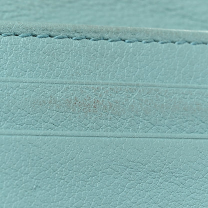 Gucci Wonka Grain Calfskin GG Monogram Embossed Card Case Wallet Dusty Azure 8 of 9