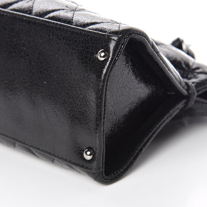 Chanel Glazed Crackled Calfskin Small Reissue Tote Black 9 of 10