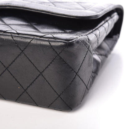 Chanel Lambskin Quilted Medium Double Flap Black 17 of 20