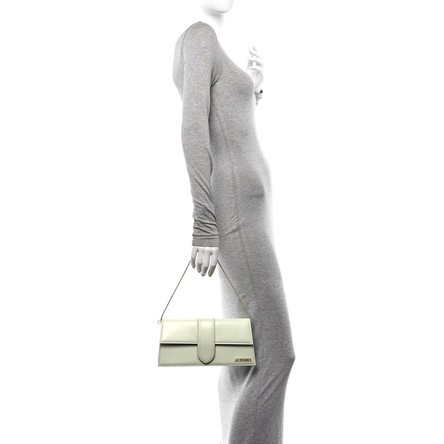 Smooth Calfskin Le Bambino Long Light Green