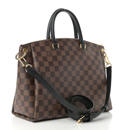 Louis Vuitton Damier Ebene Odeon Tote MM Black 2 of 9