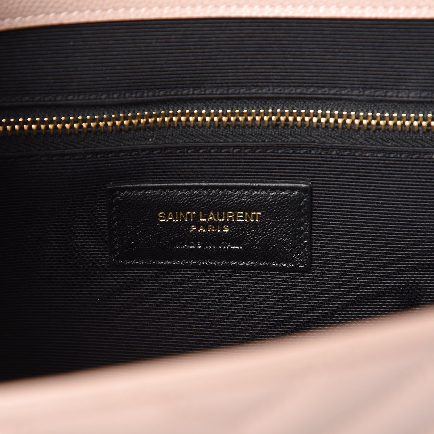 Saint Laurent Grain De Poudre Matelasse Chevron Large Monogram Satchel Rose Antic 6 of 9