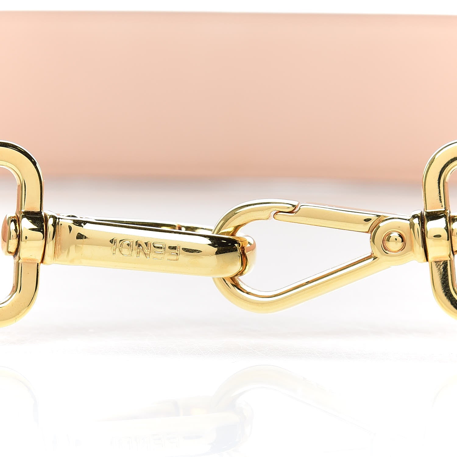 Fendi Vitello Dolce Plexiglass Bi-Color Studded Strap You Grigio Perla Plaster Multicolor 5 of 5